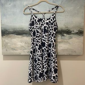 Outdoor voices black and white animal print dress